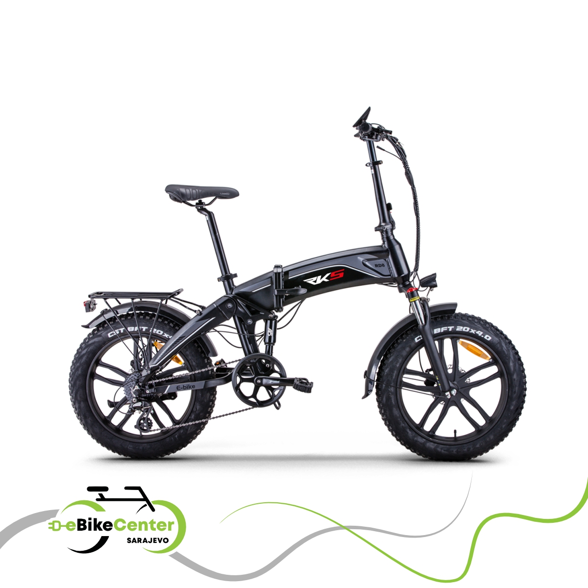 Električni sklopivi bicikl ˝fatbike˝ RKS RD-8 Sivi ebike.ba